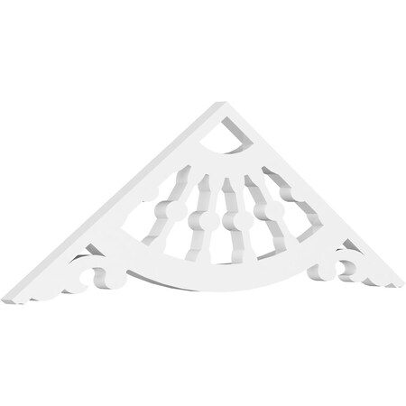 Ekena Millwork Pitch Wagon Wheel Architectural Grade PVC Gable Pediment, 36"W x 12"H x 1"P (8/12) GPP036X012X100WAG